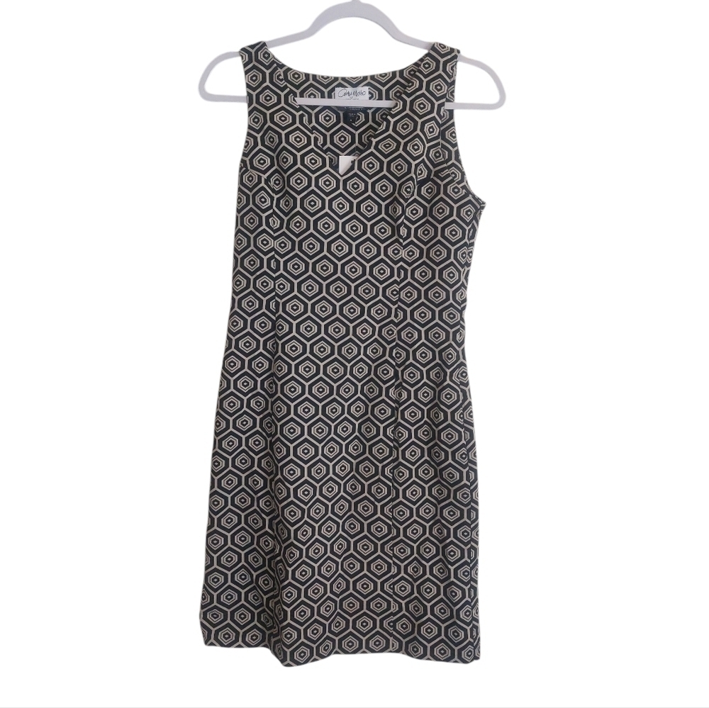 Amy Matto New York a pea in the pod Sleeveless Geo Print Midi Dress- size M